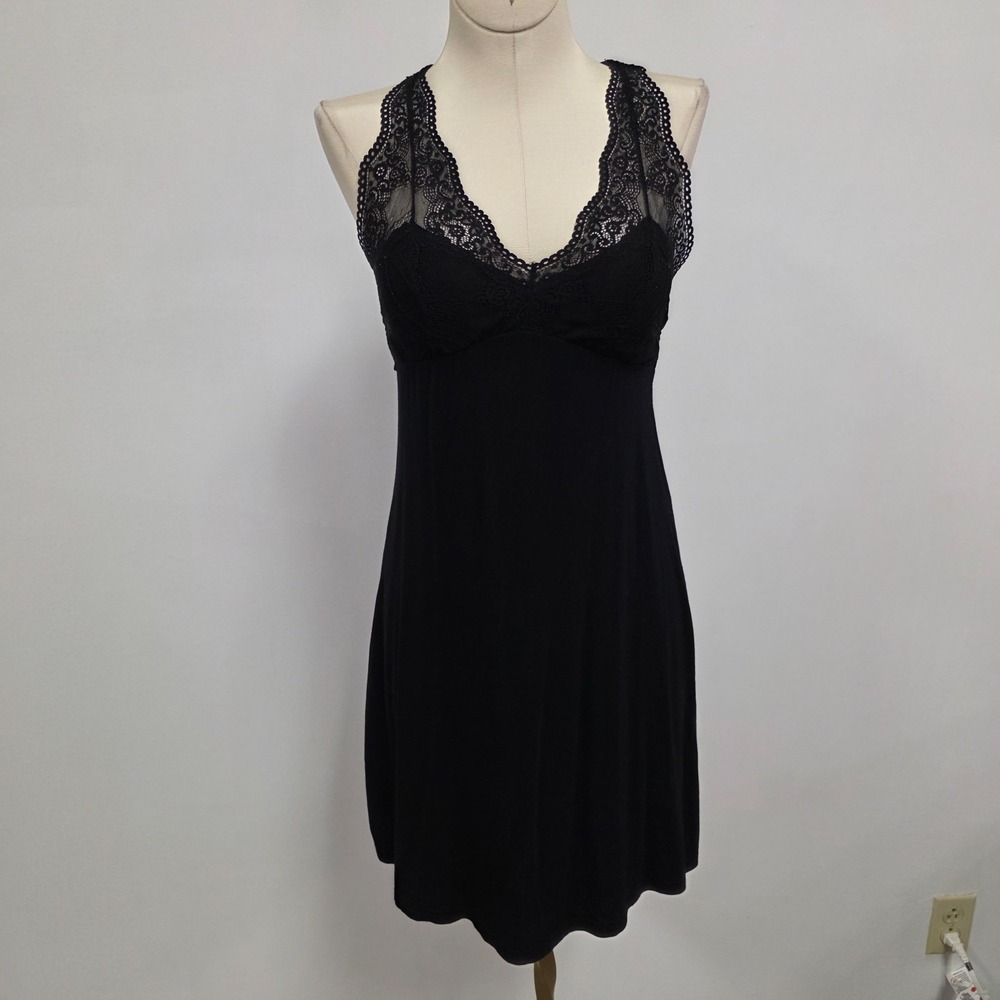 Fleur't Y2K Babydoll Whimsigoth Dress Size S Black Sheer Lace Mini Vamp Goth LBD